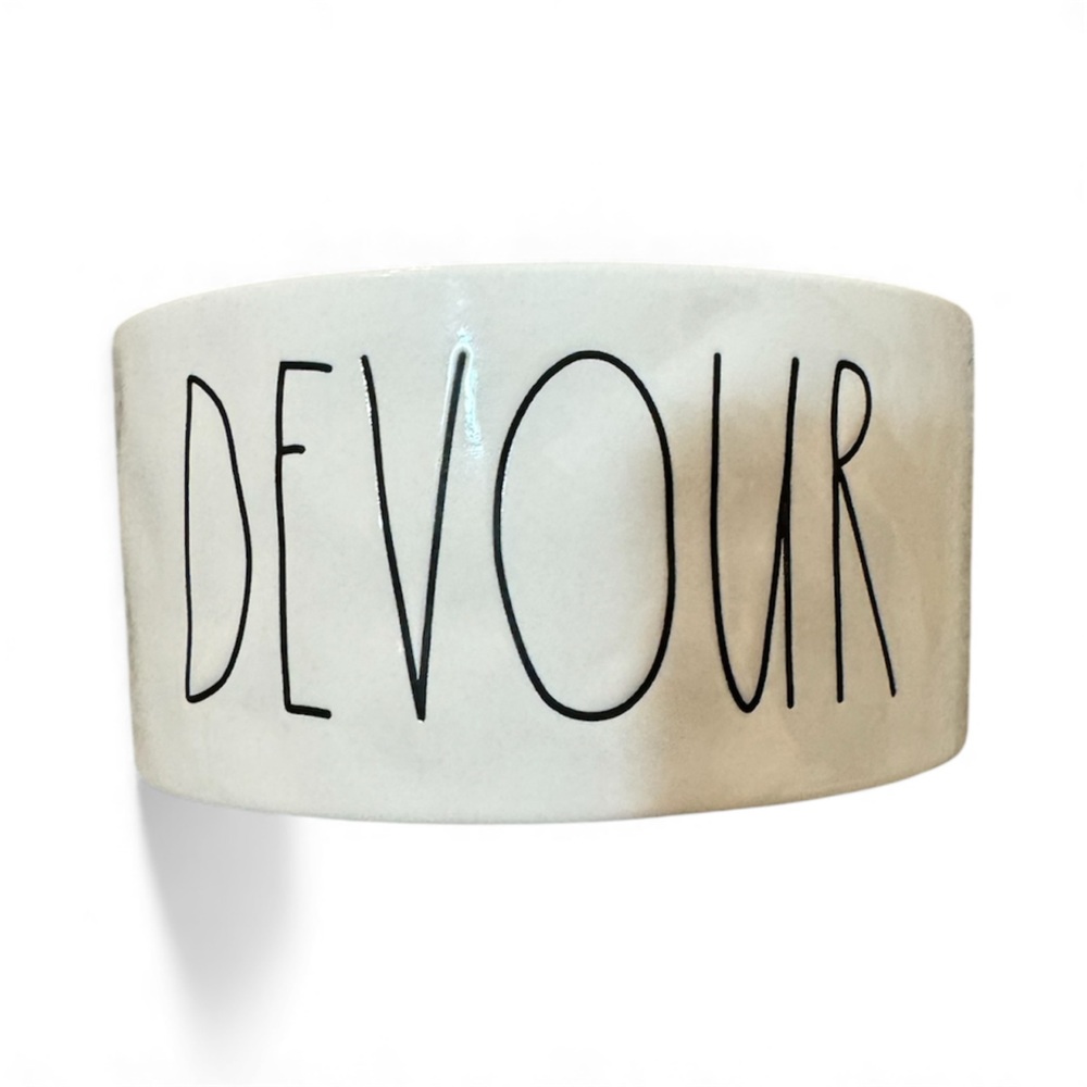 Rae Dunn “Devour” Pet Bowl 6”